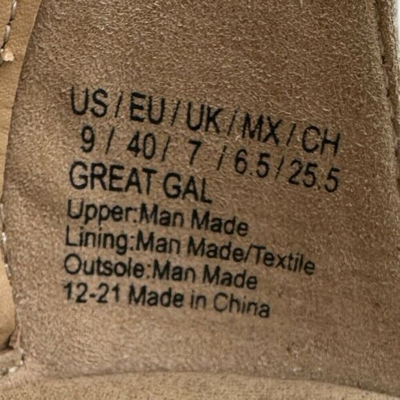 NWOT Kenneth Cole Reaction Womens Great Gal T Strap Wedge Sandal Beige Size 9 - Picture 9 of 10